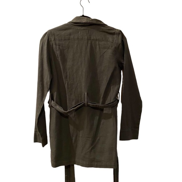 NWT Good American The Wrap Belted Jacket in Olive sz 0 - Picture 8 of 9
